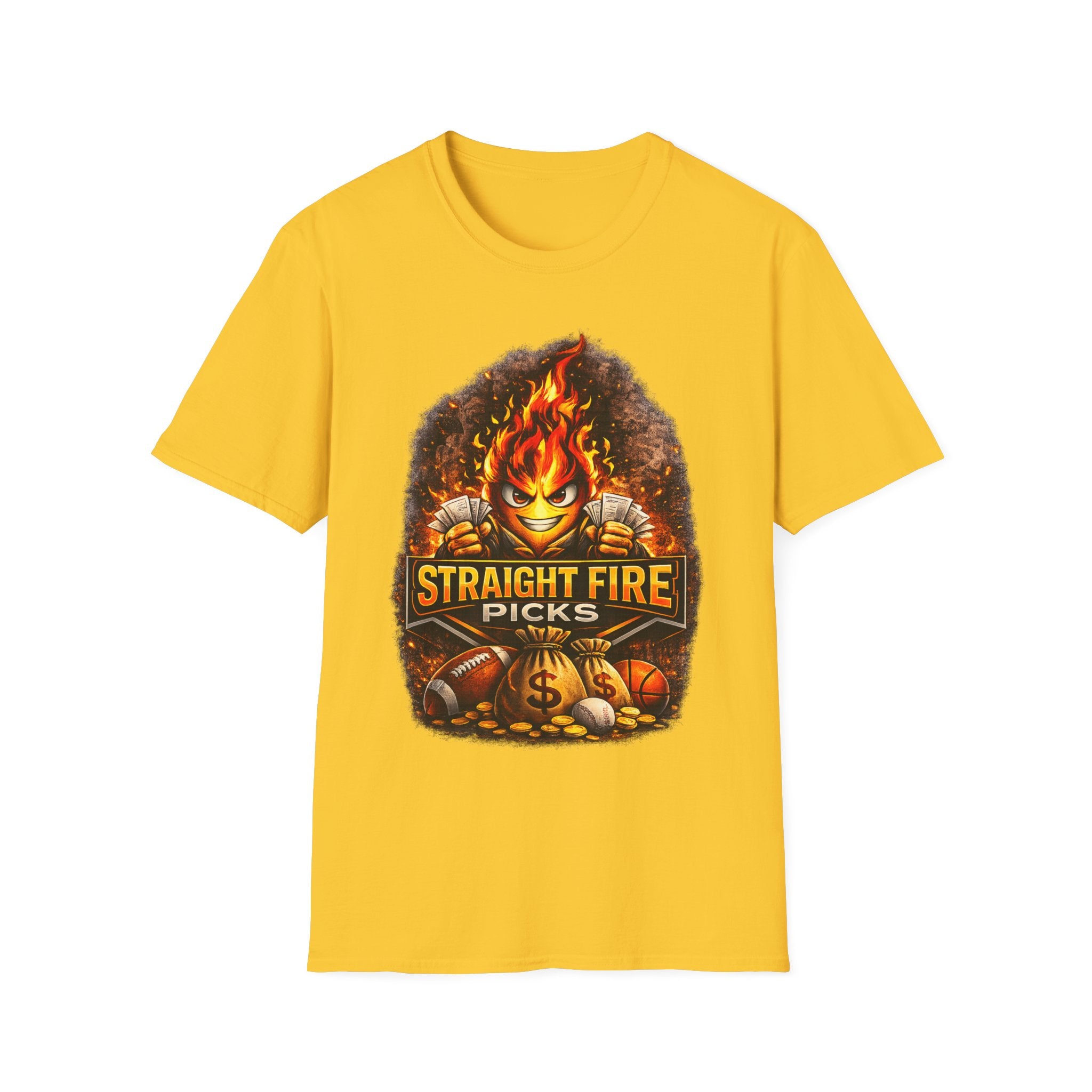 Straight Fire Picks™ Hot Streak Graphic T-Shirt, Sports Betting Shirt