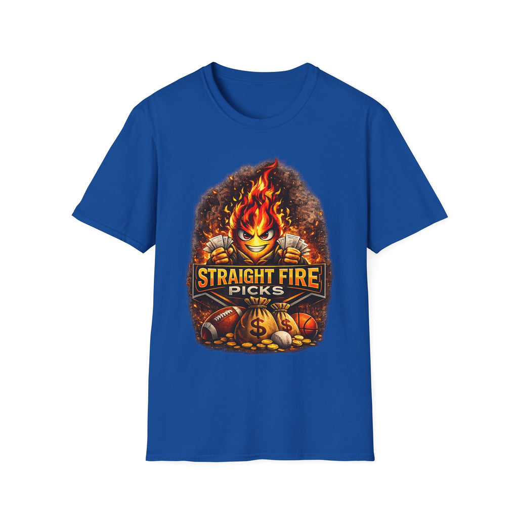 Straight Fire Picks™ Hot Streak Graphic T-Shirt, Sports Betting Shirt
