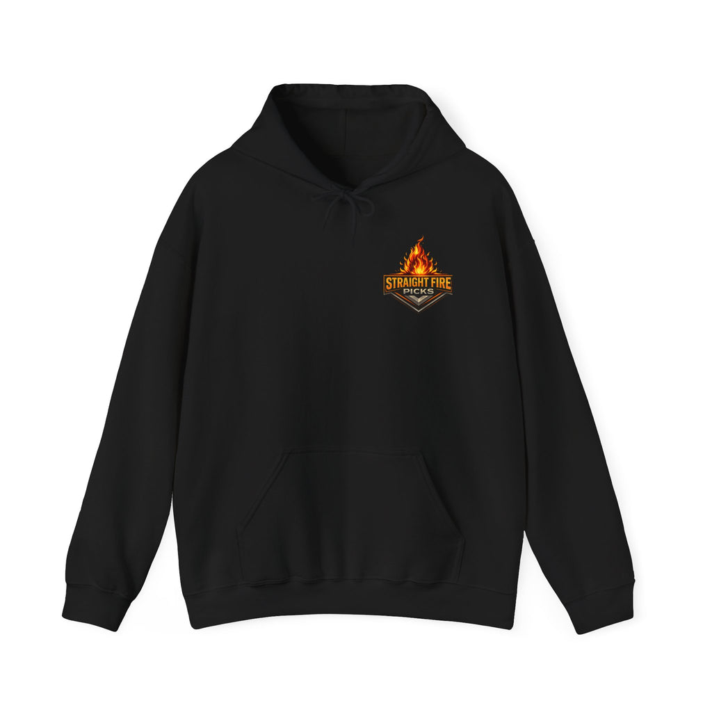 Straight Fire Picks™ Hot Streak Graphic Hoodie, Sports Betting Sweatshirt