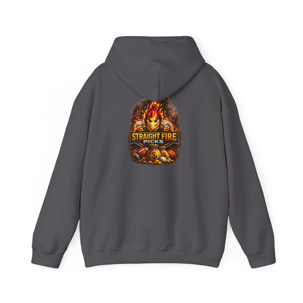Straight Fire Picks™ Hot Streak Graphic Hoodie, Sports Betting Sweatshirt