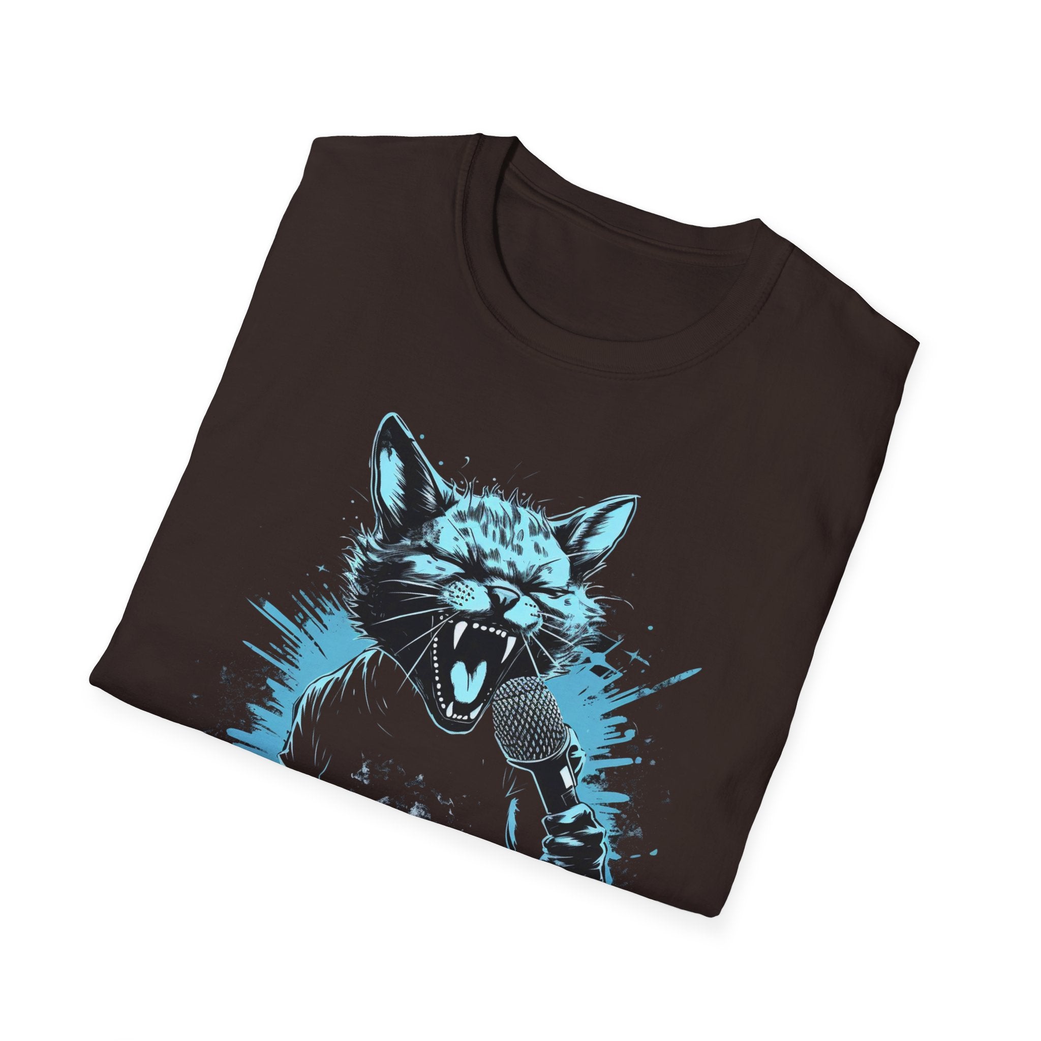 Rockstar Cat T-Shirt - Shred Like a Legend! Musician Kitty Tee, Guitarist Pet Top, Animal Lover Gift, Cool Feline Shirt, Concert Attire