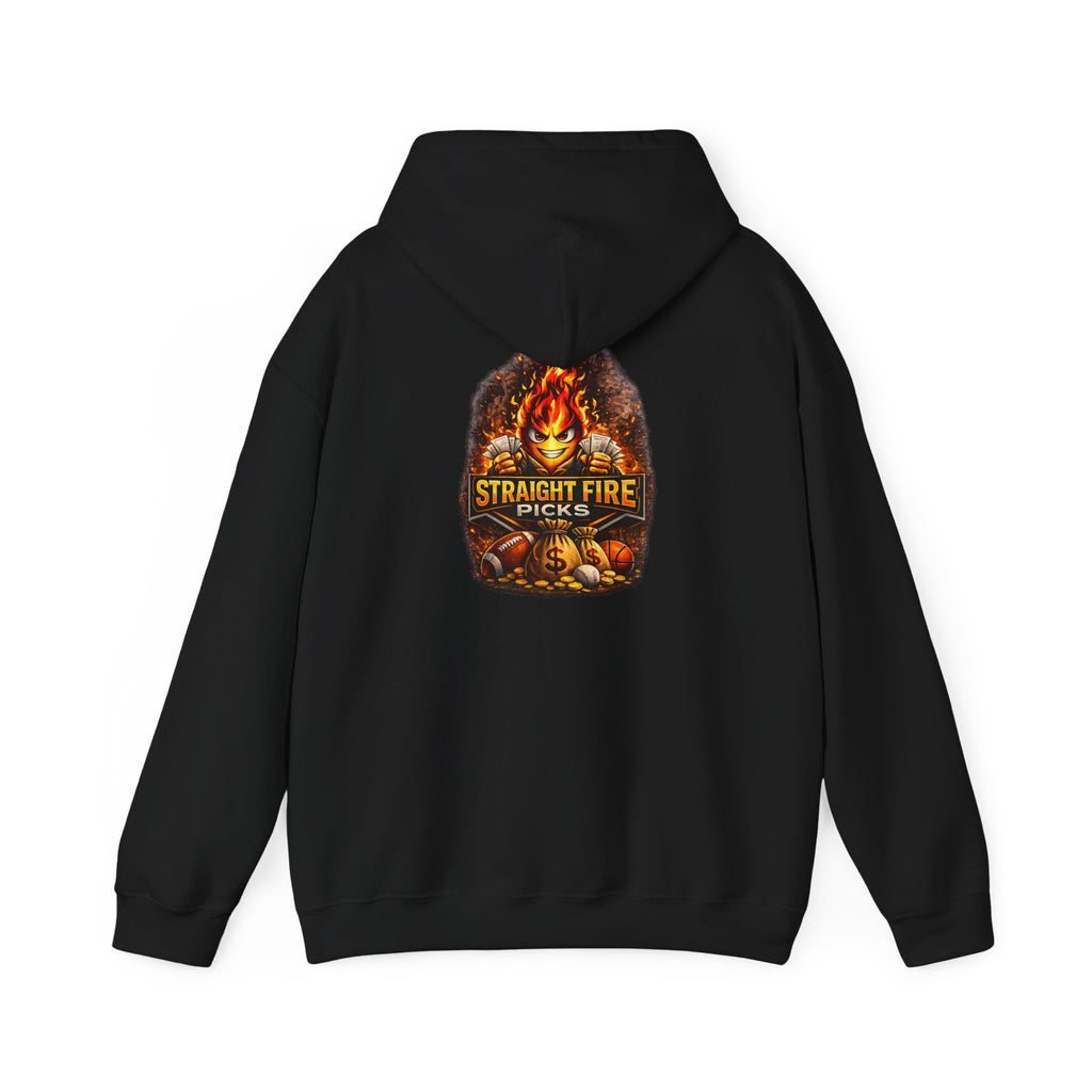 Straight Fire Picks™ Hot Streak Graphic Hoodie, Sports Betting Sweatshirt