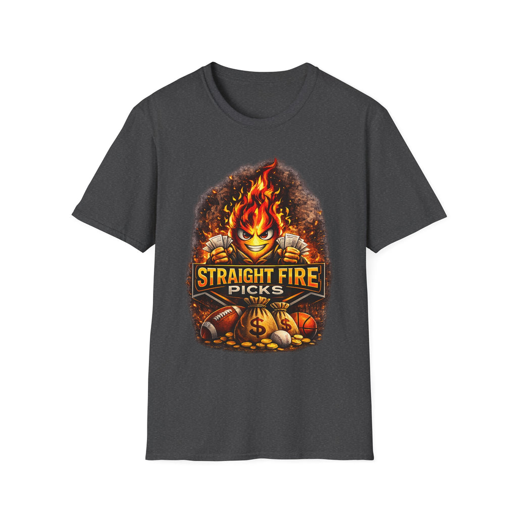 Straight Fire Picks™ Hot Streak Graphic T-Shirt, Sports Betting Shirt
