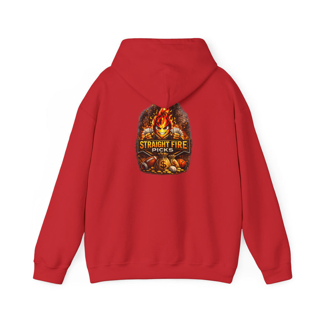 Straight Fire Picks™ Hot Streak Graphic Hoodie, Sports Betting Sweatshirt