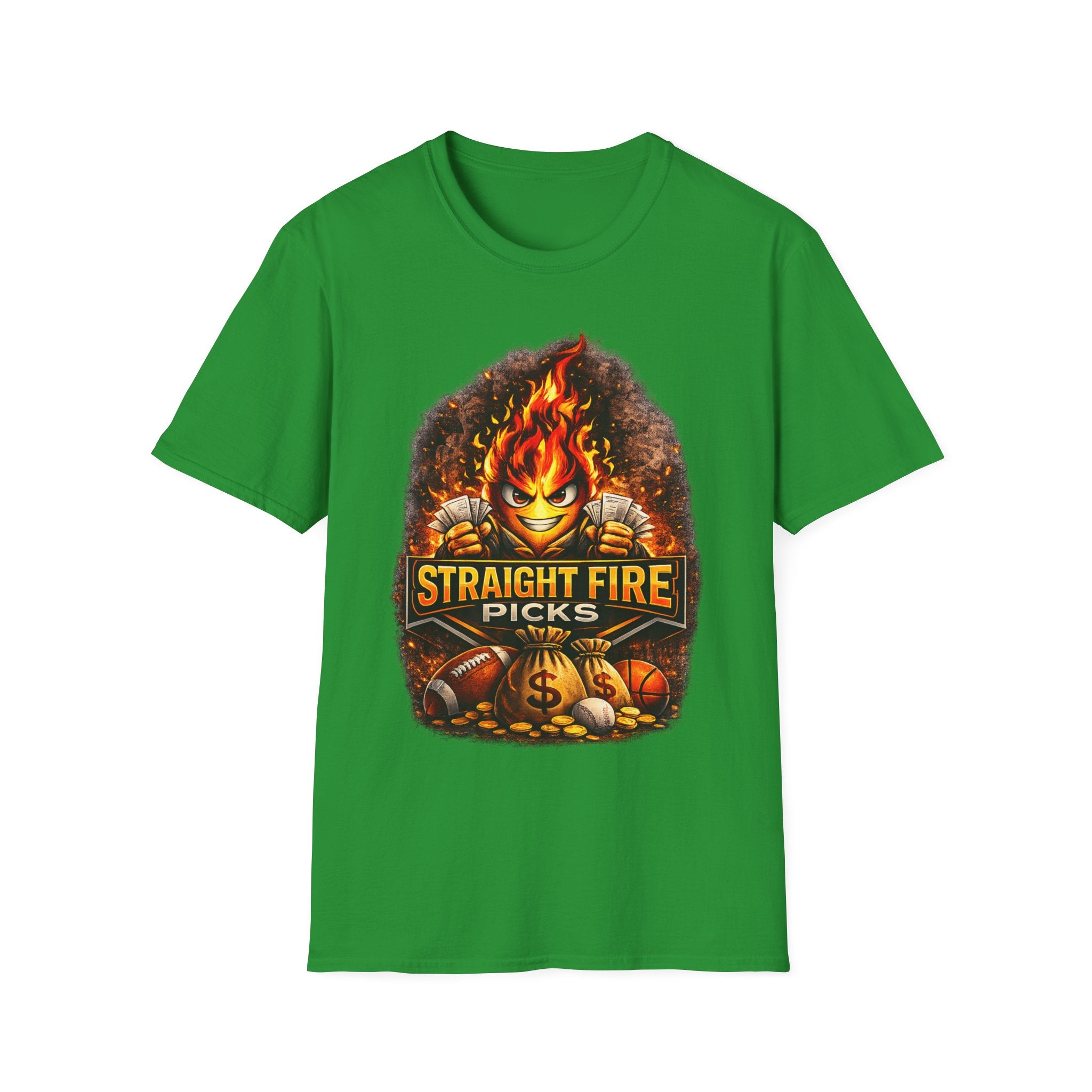 Straight Fire Picks™ Hot Streak Graphic T-Shirt, Sports Betting Shirt