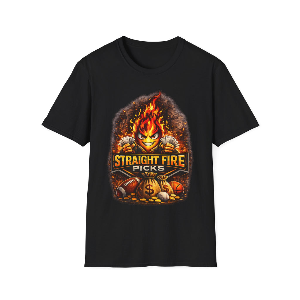 Straight Fire Picks™ Hot Streak Graphic T-Shirt, Sports Betting Shirt