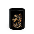 Cat playing guitar, Rock and Roll Cat Black Coffee Mug, 11oz