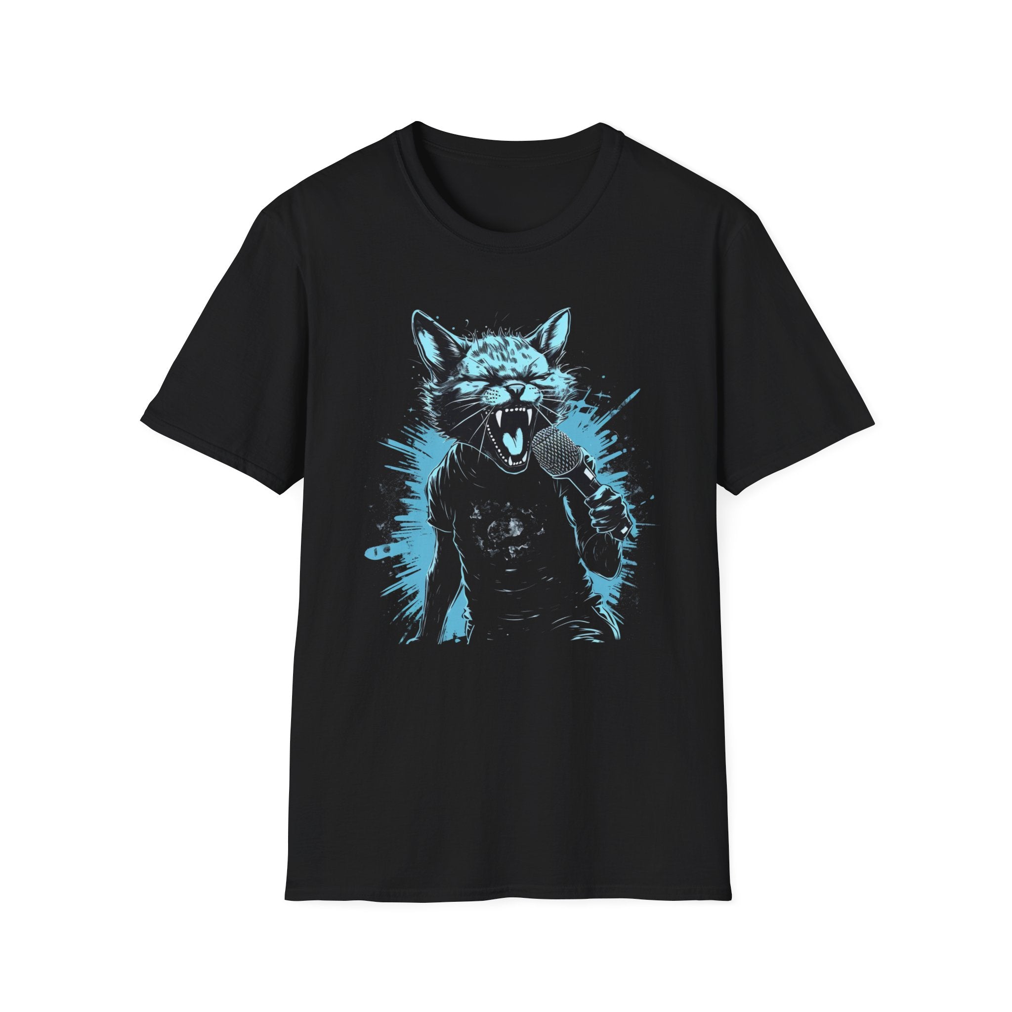 Rockstar Cat T-Shirt - Shred Like a Legend! Musician Kitty Tee, Guitarist Pet Top, Animal Lover Gift, Cool Feline Shirt, Concert Attire
