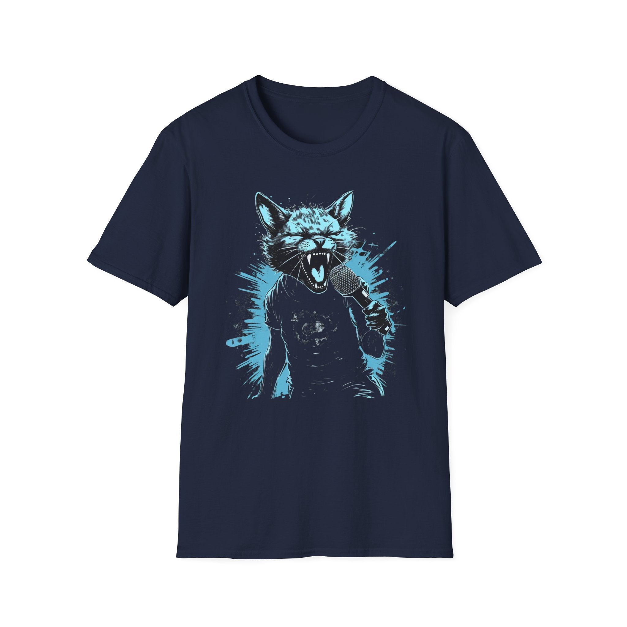 Rockstar Cat T-Shirt - Shred Like a Legend! Musician Kitty Tee, Guitarist Pet Top, Animal Lover Gift, Cool Feline Shirt, Concert Attire
