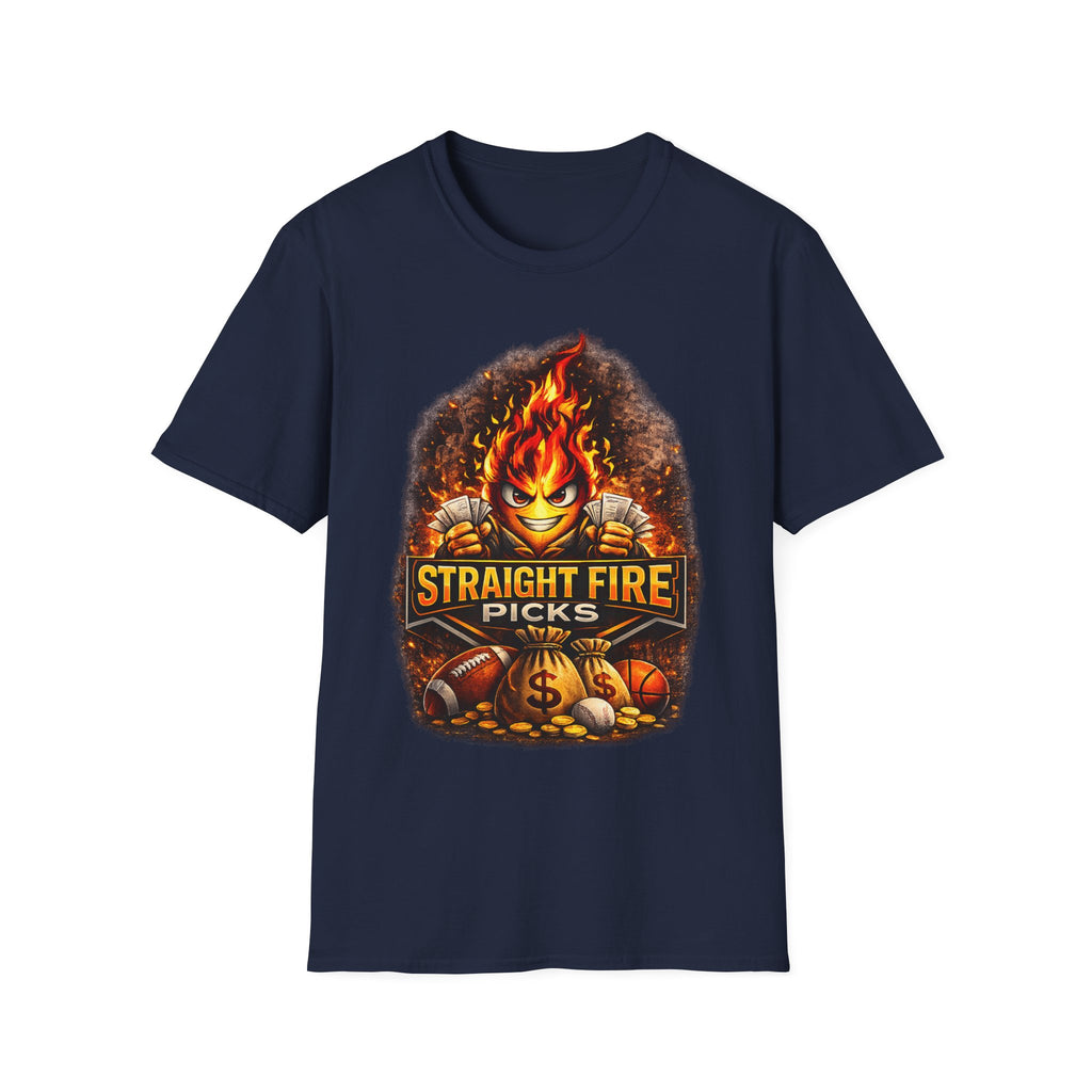 Straight Fire Picks™ Hot Streak Graphic T-Shirt, Sports Betting Shirt